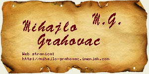 Mihajlo Grahovac vizit kartica